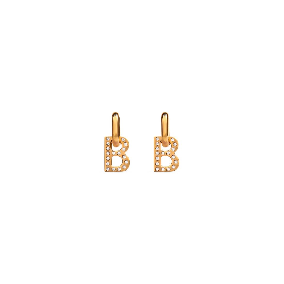 Women's B Chain Xs Earrings in Gold - 1