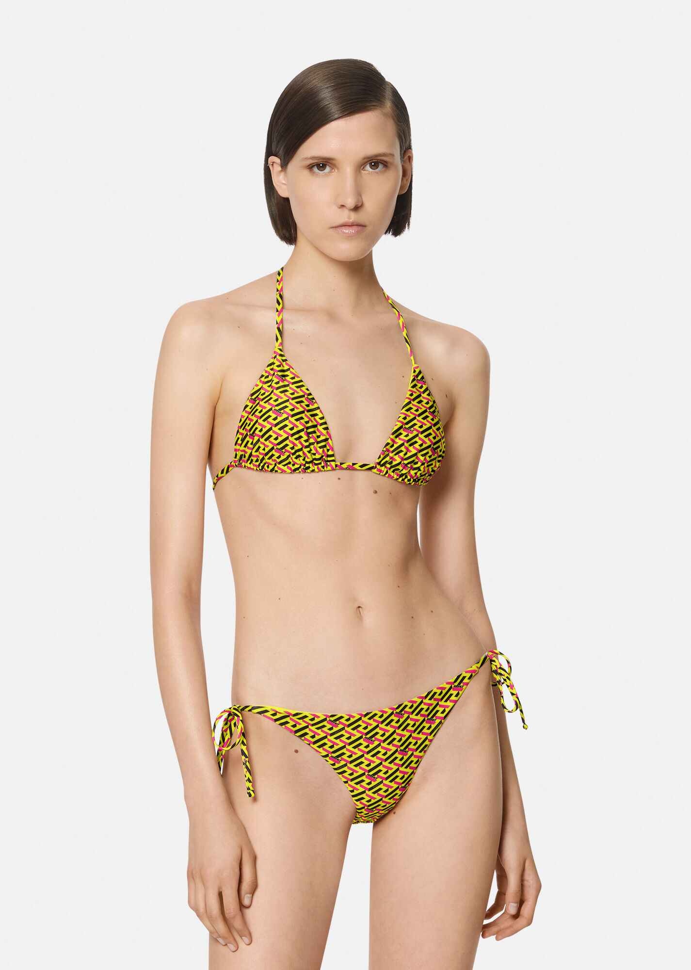 Greca Signature Print Bikini Top - 2