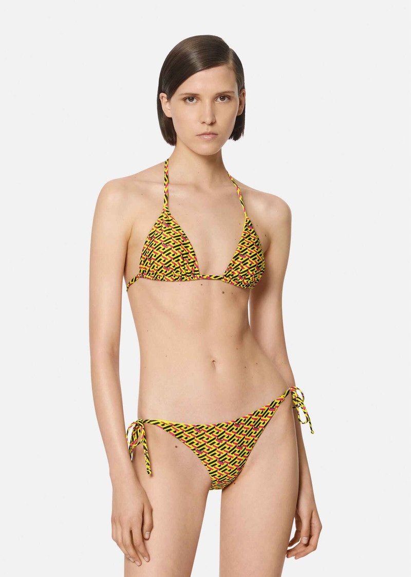 VERSACE Greca Signature Print Bikini Top outlook