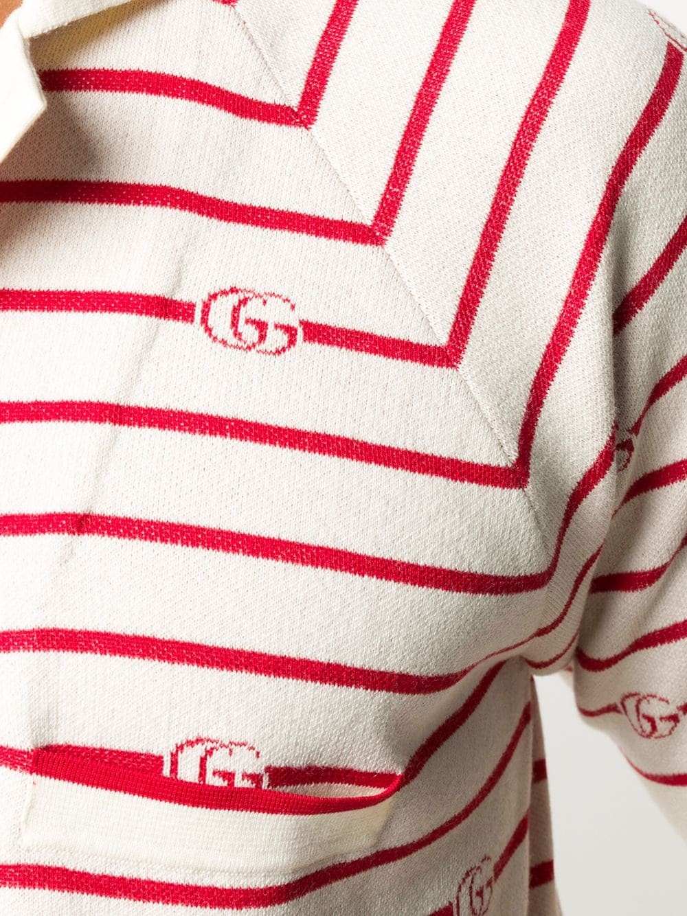 Double G striped polo shirt - 5