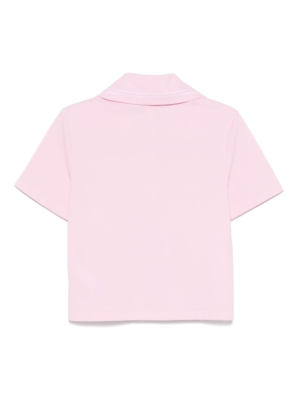 logo-embroidered polo top - 2