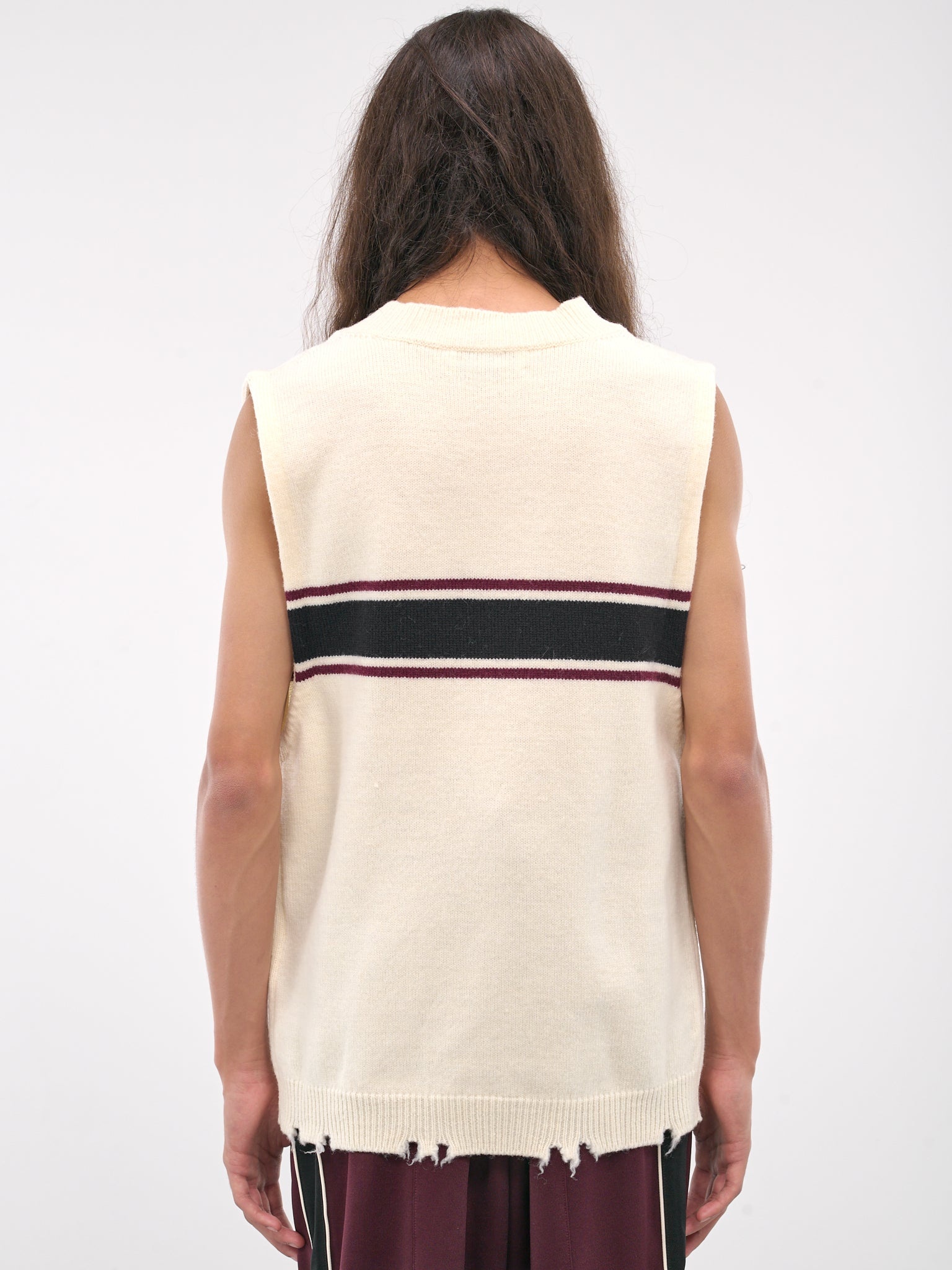 Damaged Rib-Knit Vest - 3