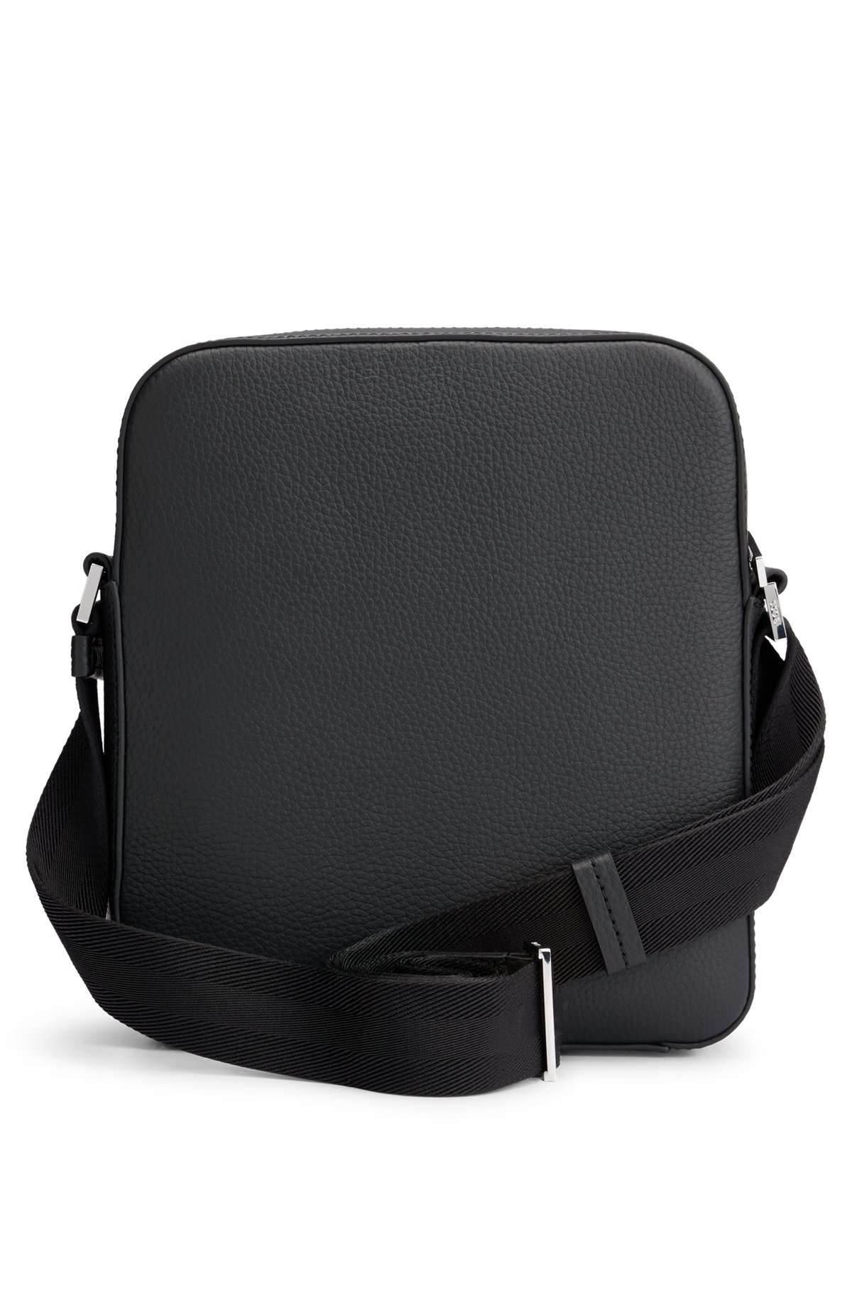 REPORTER BAG IN GRAINED ITALIAN LEATHER WITH EMBOSSED LOGO - 2
