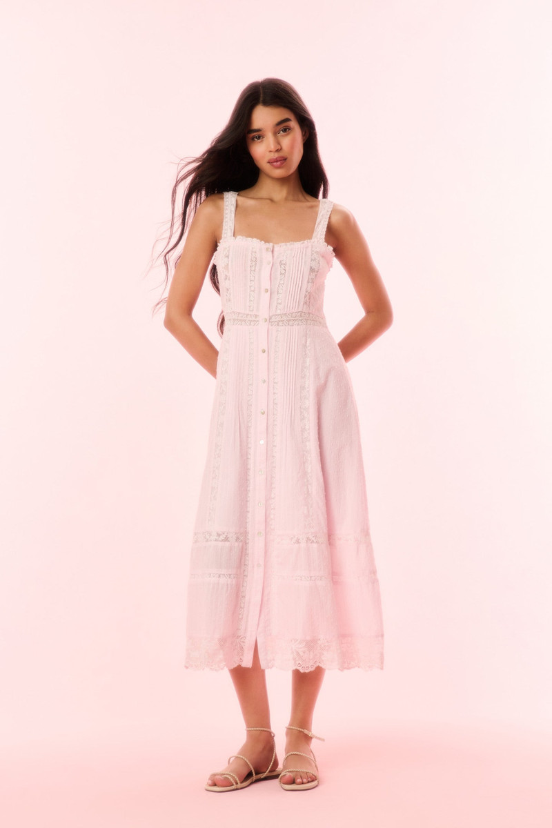 LoveShackFancy Judalon Cotton Midi Dress outlook