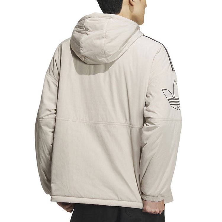adidas Origianls Reversible Warm Cotton Jacket 'White Burgundy' IU4786 - 3