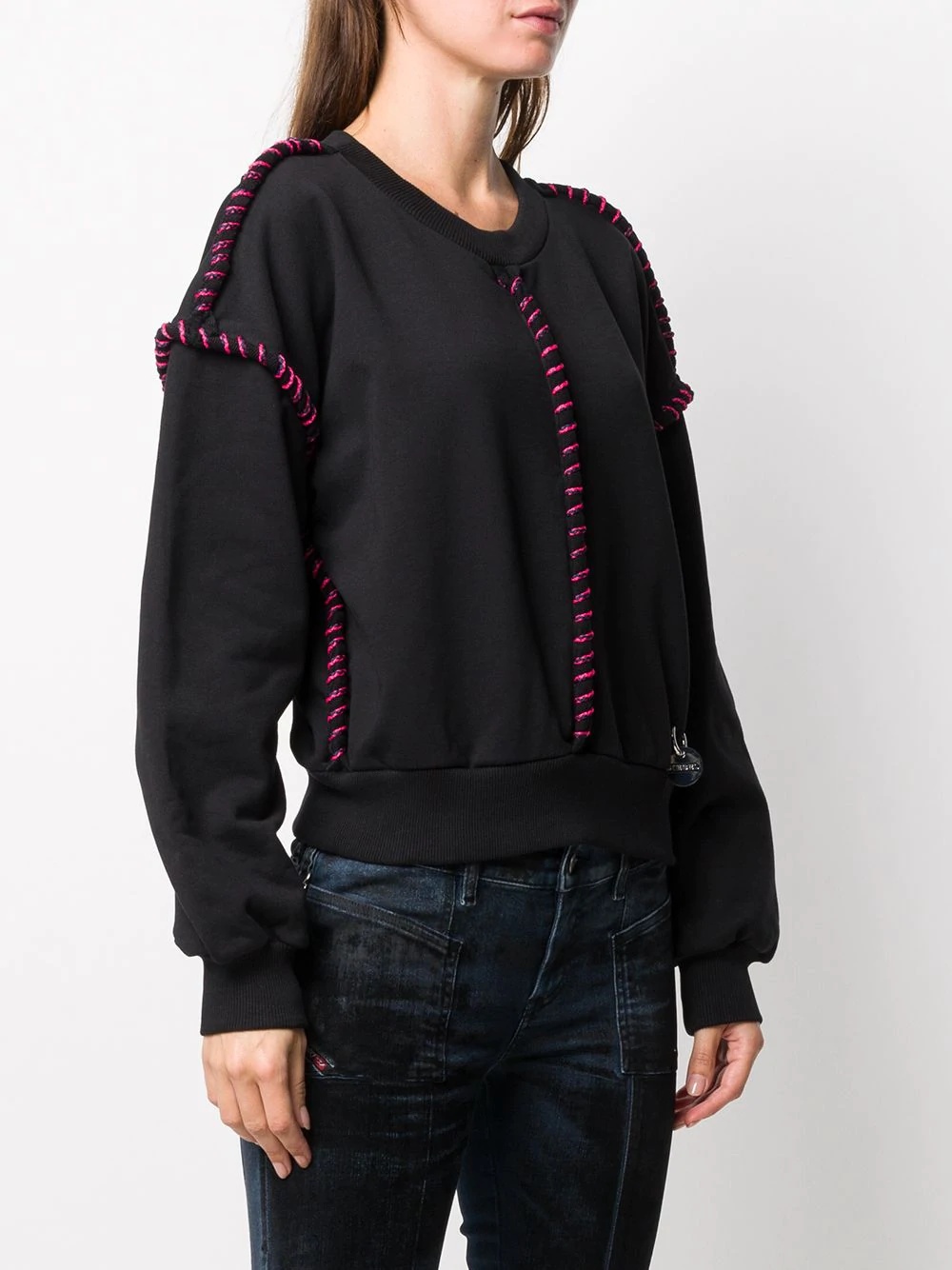 rope-trim sweatshirt - 3