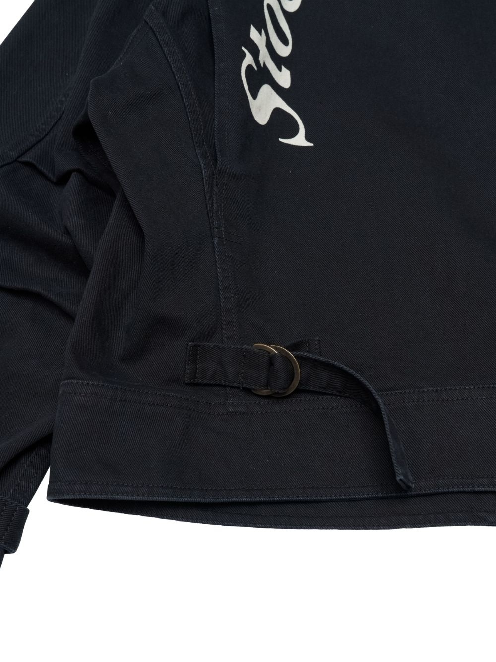logo-print cotton jacket - 3