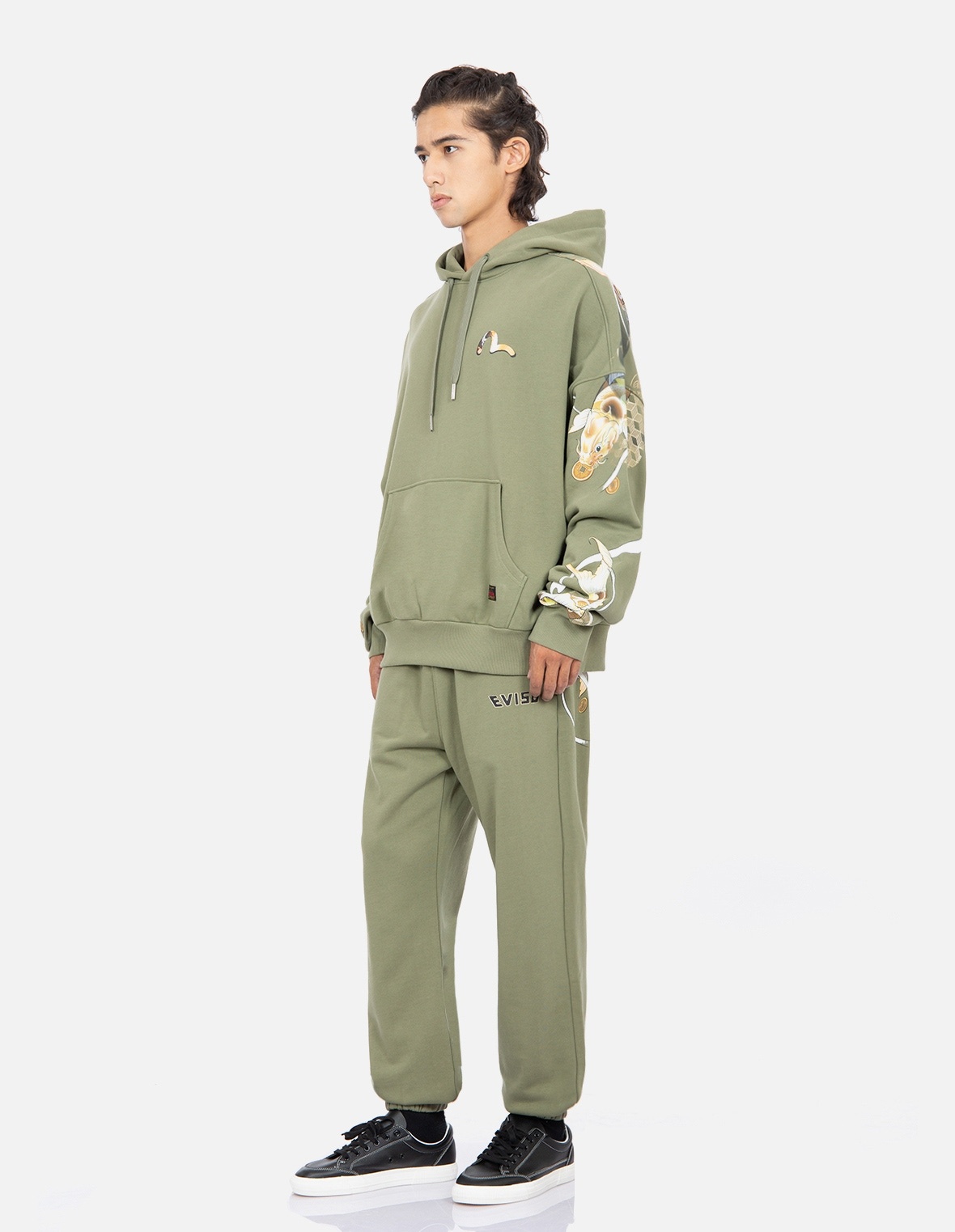 TATTOO KOI PRINT SWEATPANTS - 4