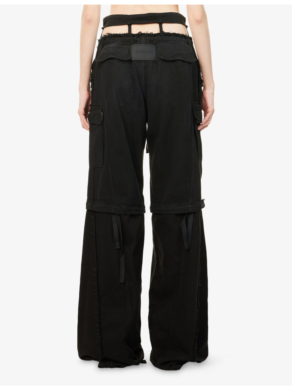 Baggy Wide-Leg Denim Trousers - 4