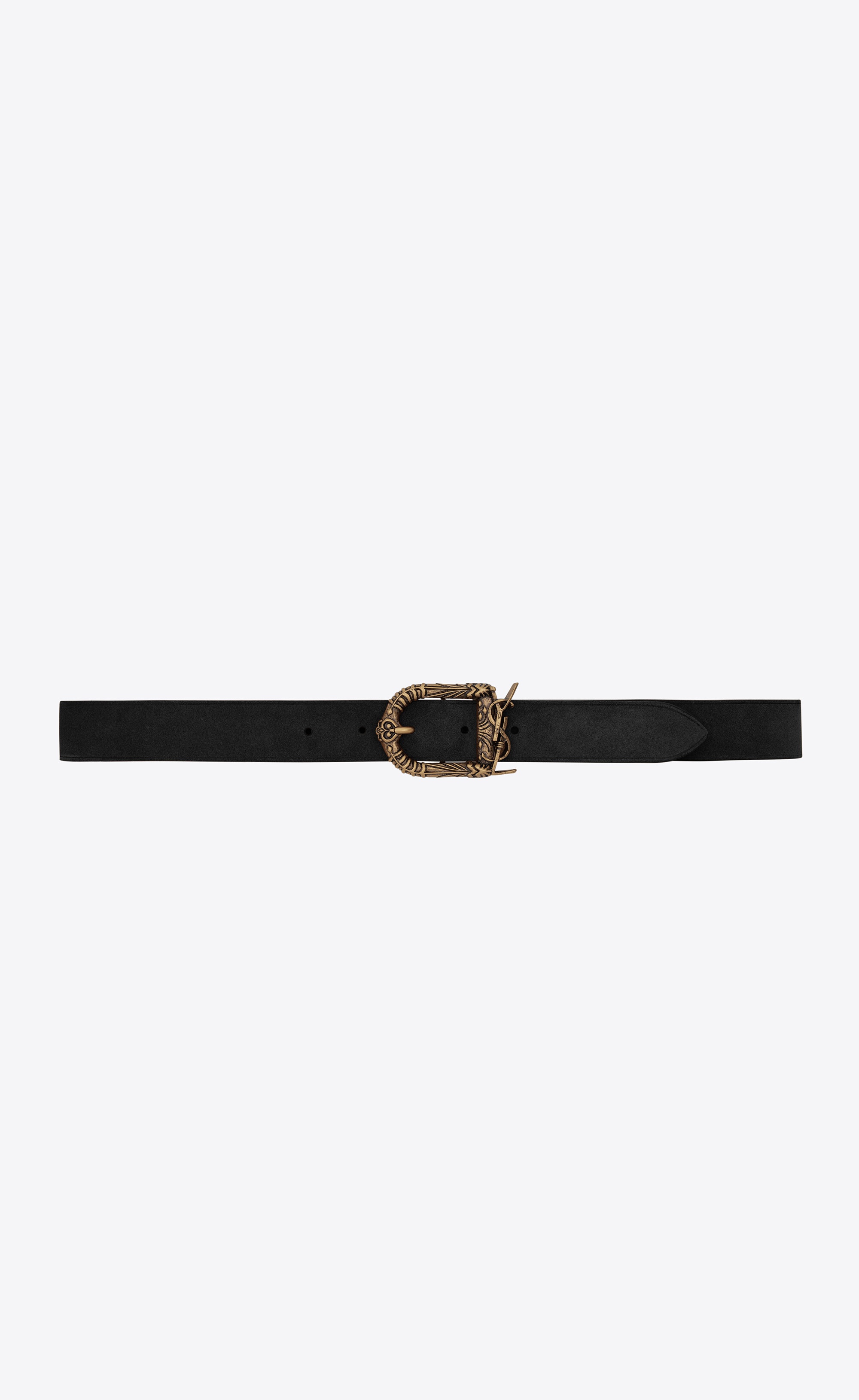 celtic buckle belt in suede - 1