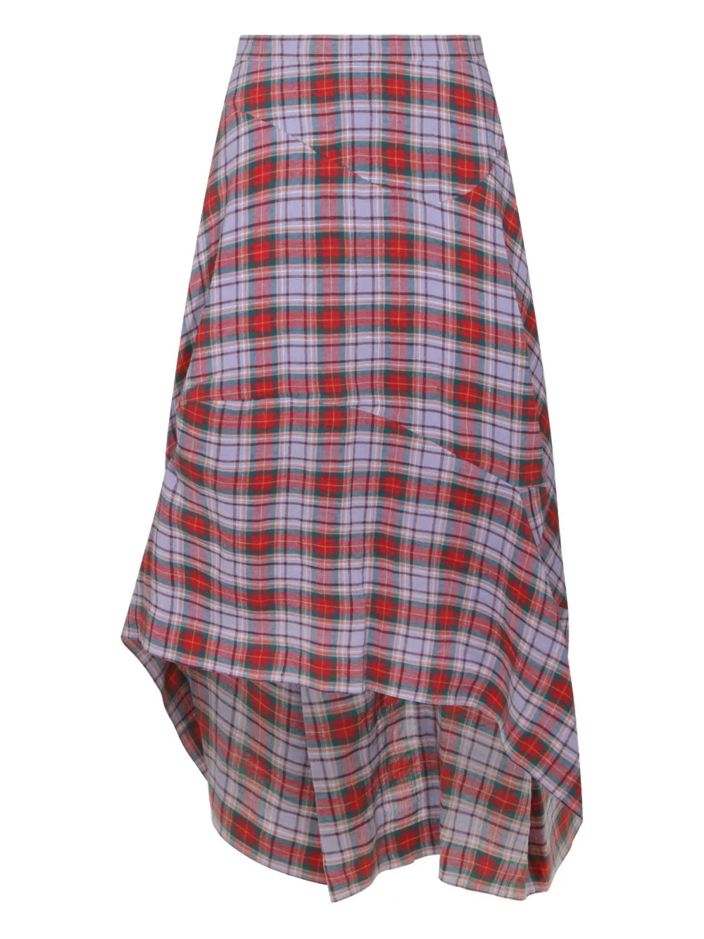 Aeroplane tartan midi skirt - 1