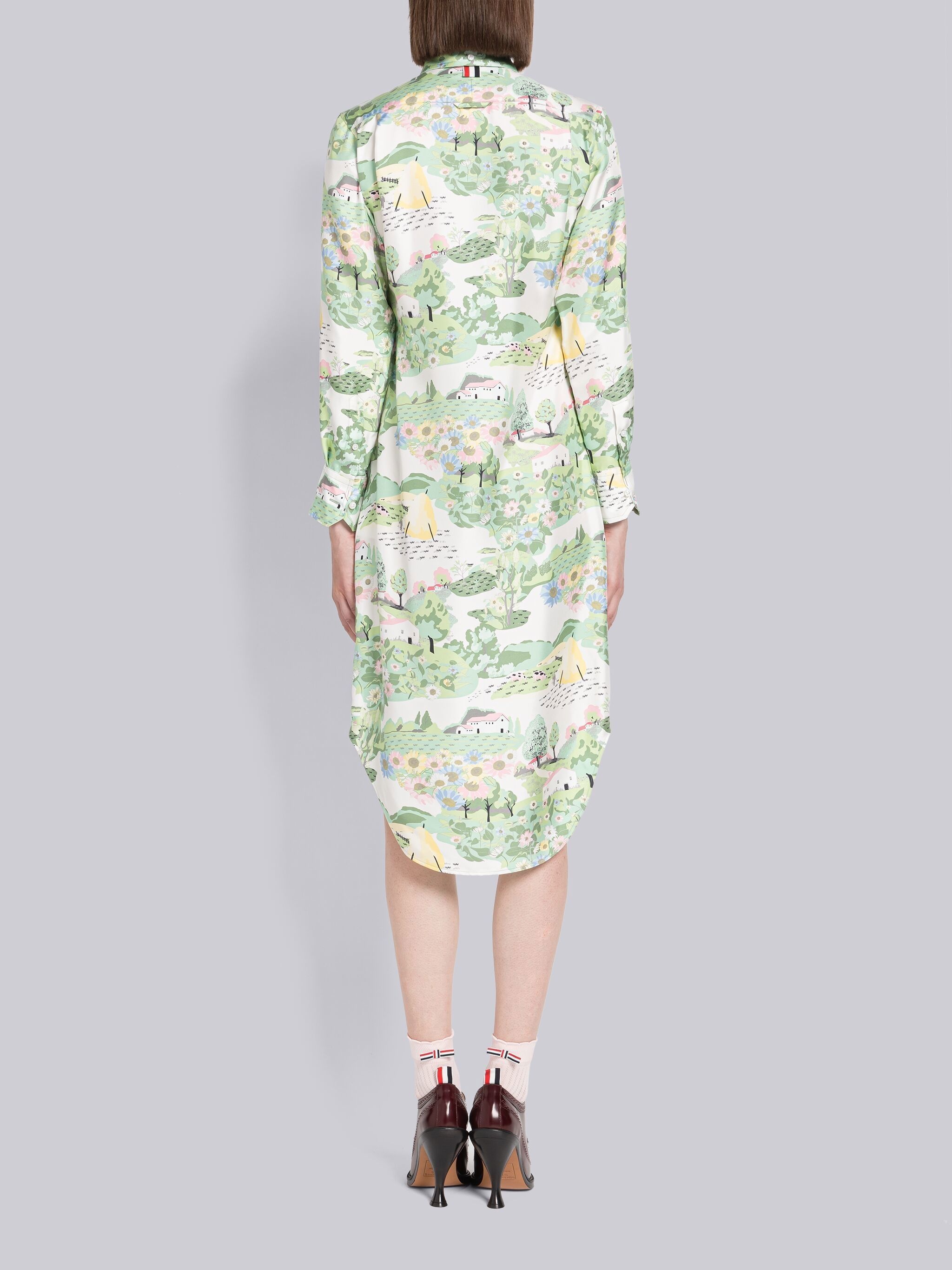 Scenic Silk Twill Shirtdress - 3