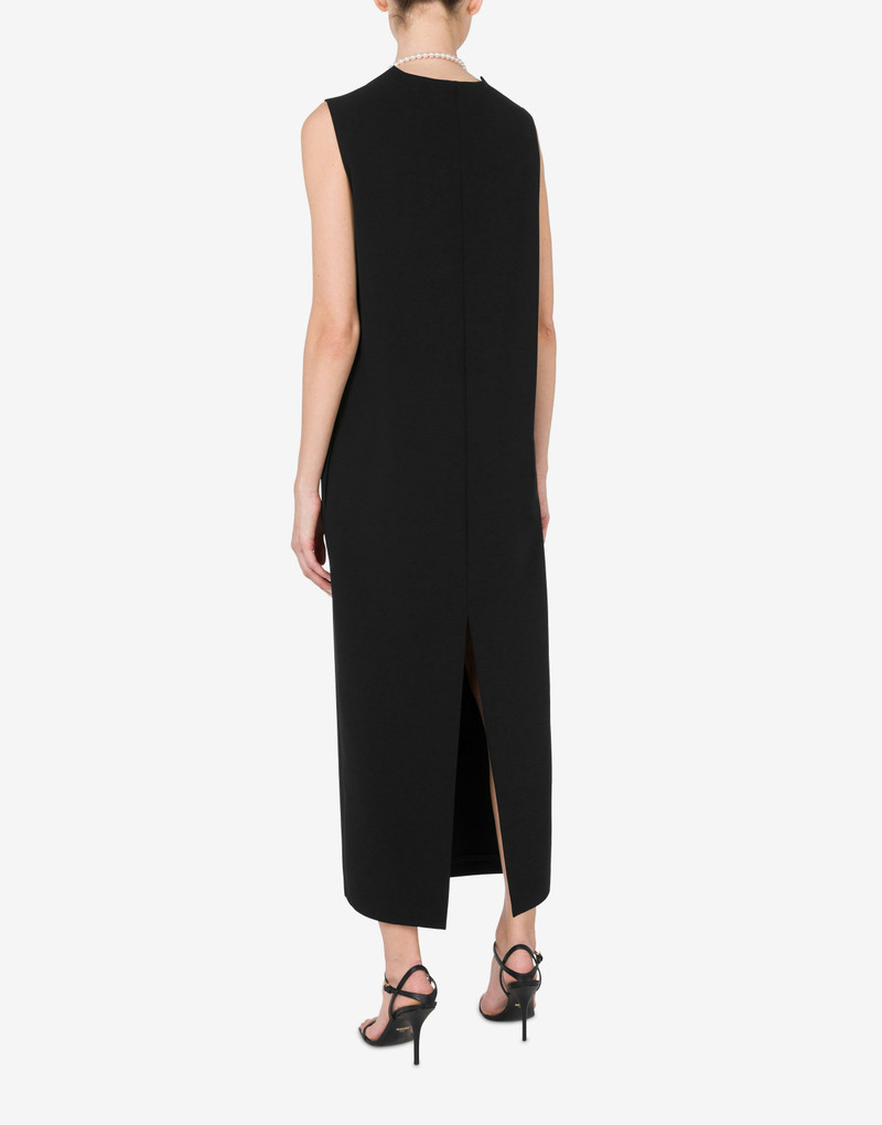 DRESS IN STRETCH CREPE PEARLS 3