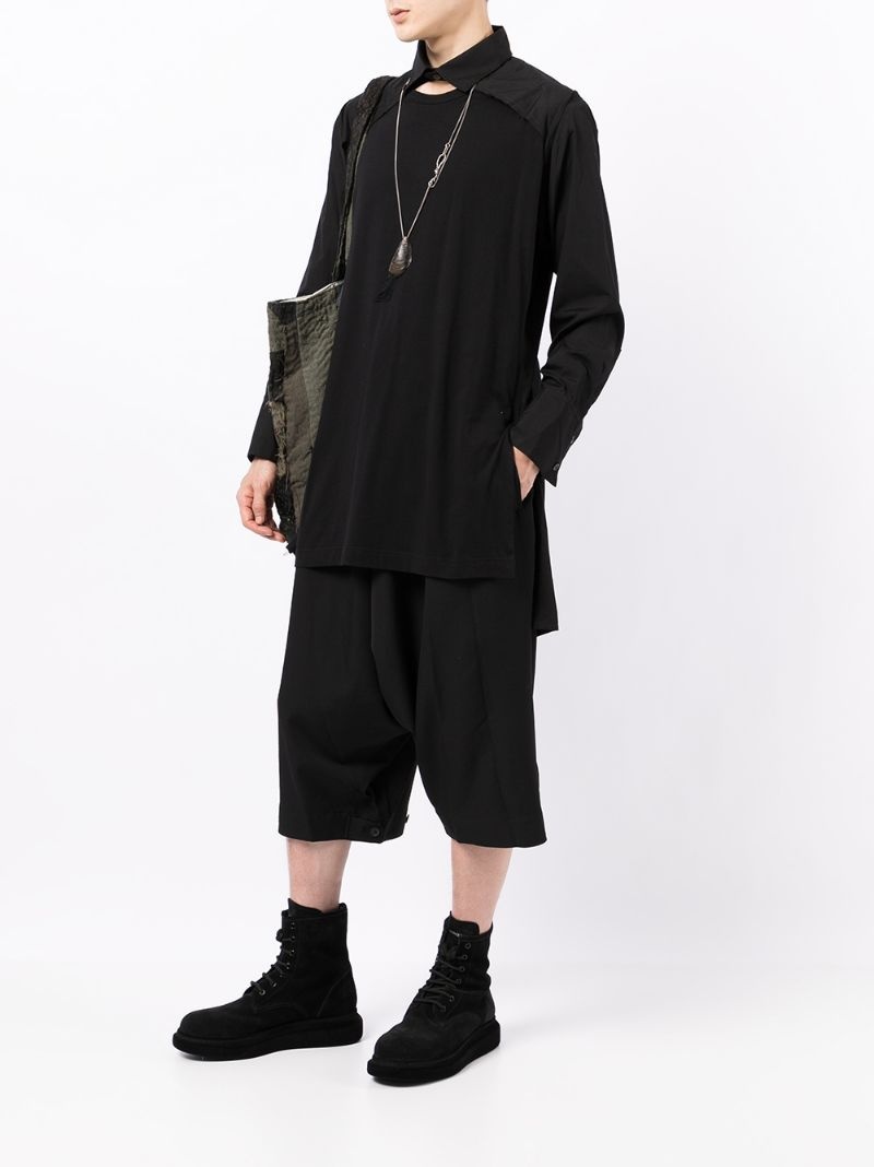 T-shirt panel long-sleeve shirt - 2