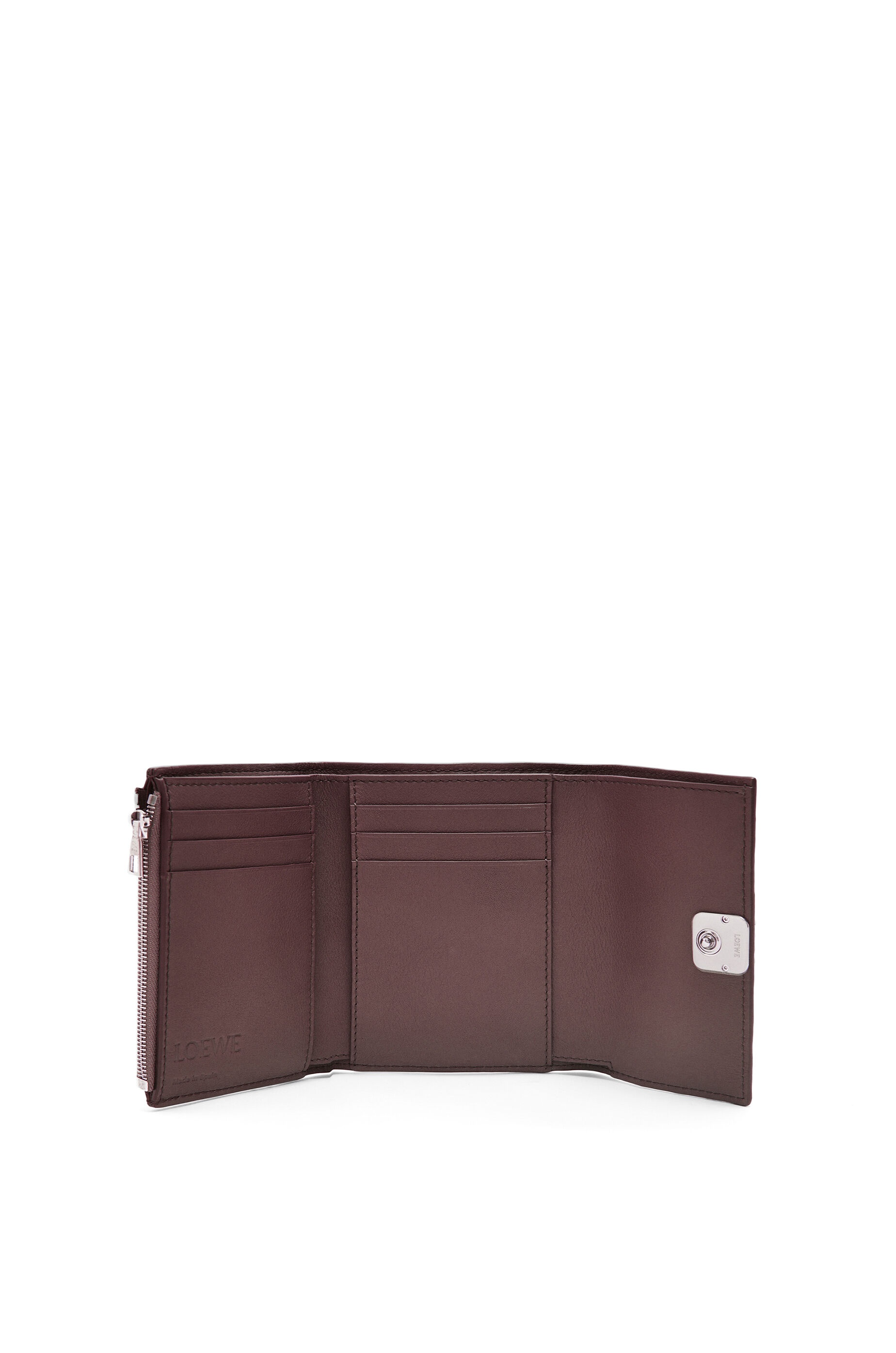 Anagram small vertical wallet in pebble grain calfskin - 2