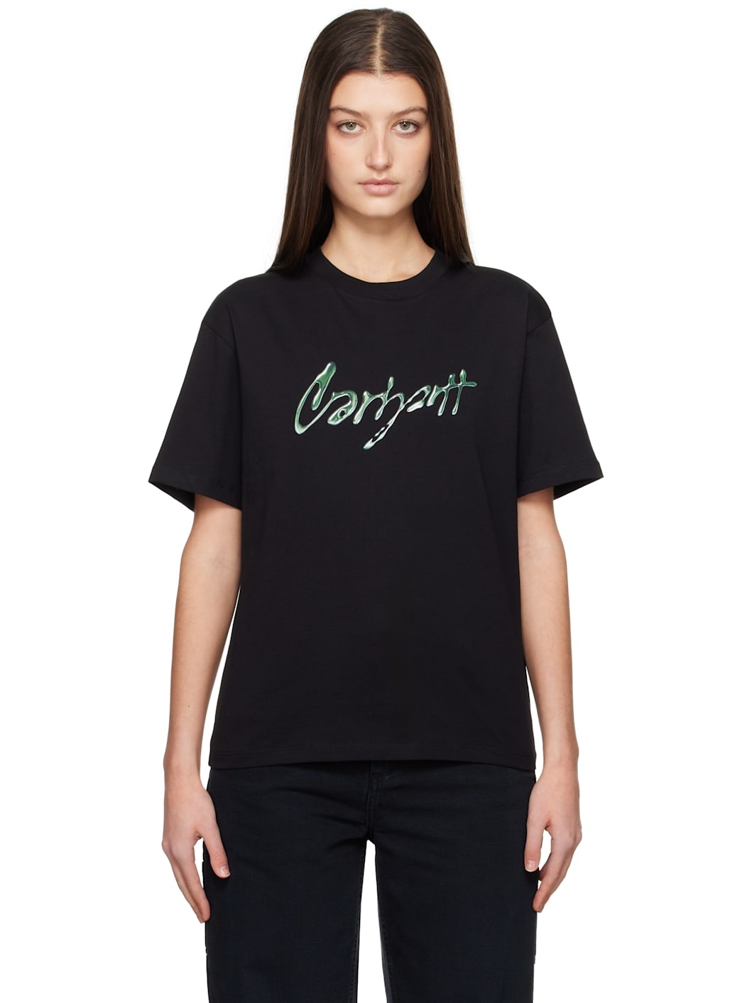 Black Drip Script T-shirt - 1