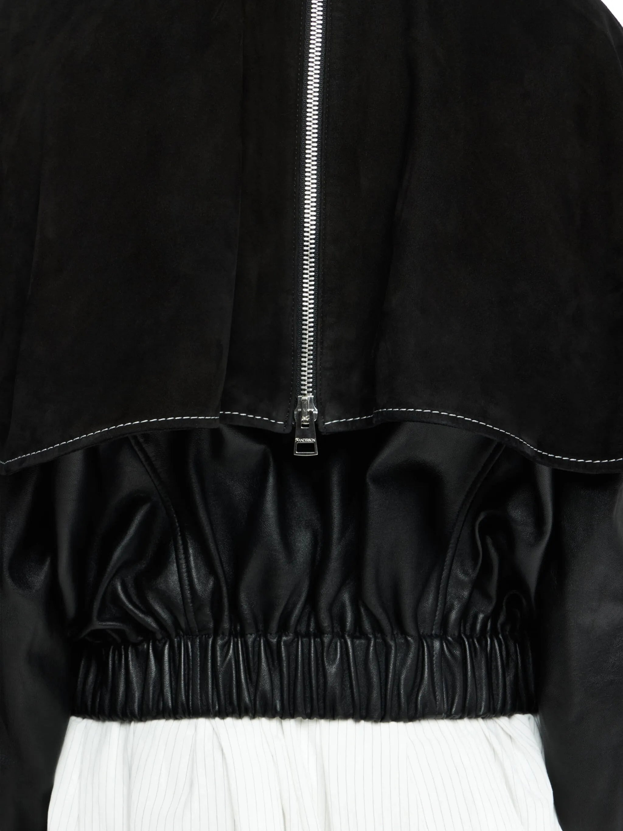 Jw Anderson Oversized-collar Leather Jacket - 3