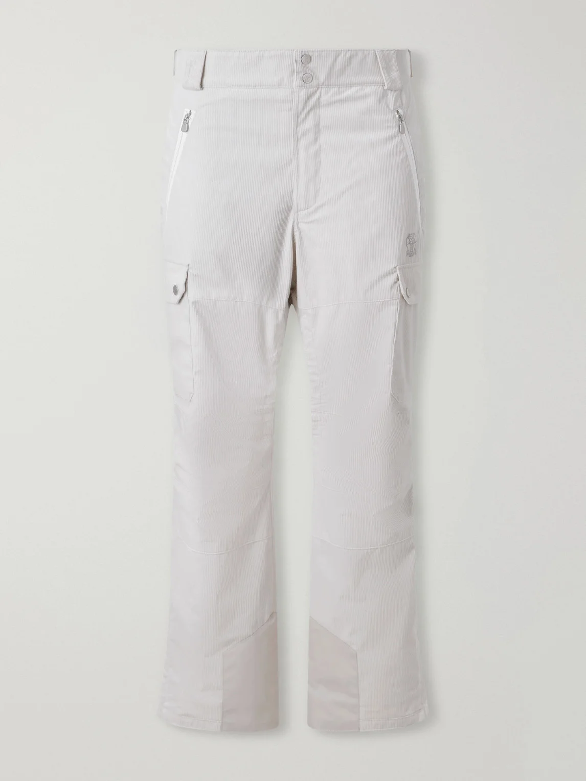 Straight-Leg Logo-Embroidered Cotton-Corduroy Ski Pants - 1