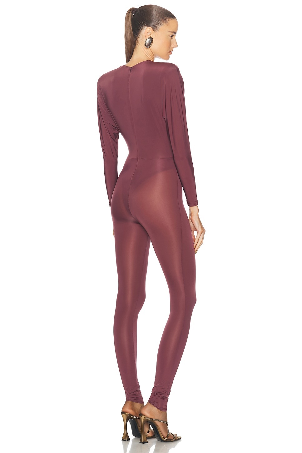 Batwing Jersey Catsuit - 3