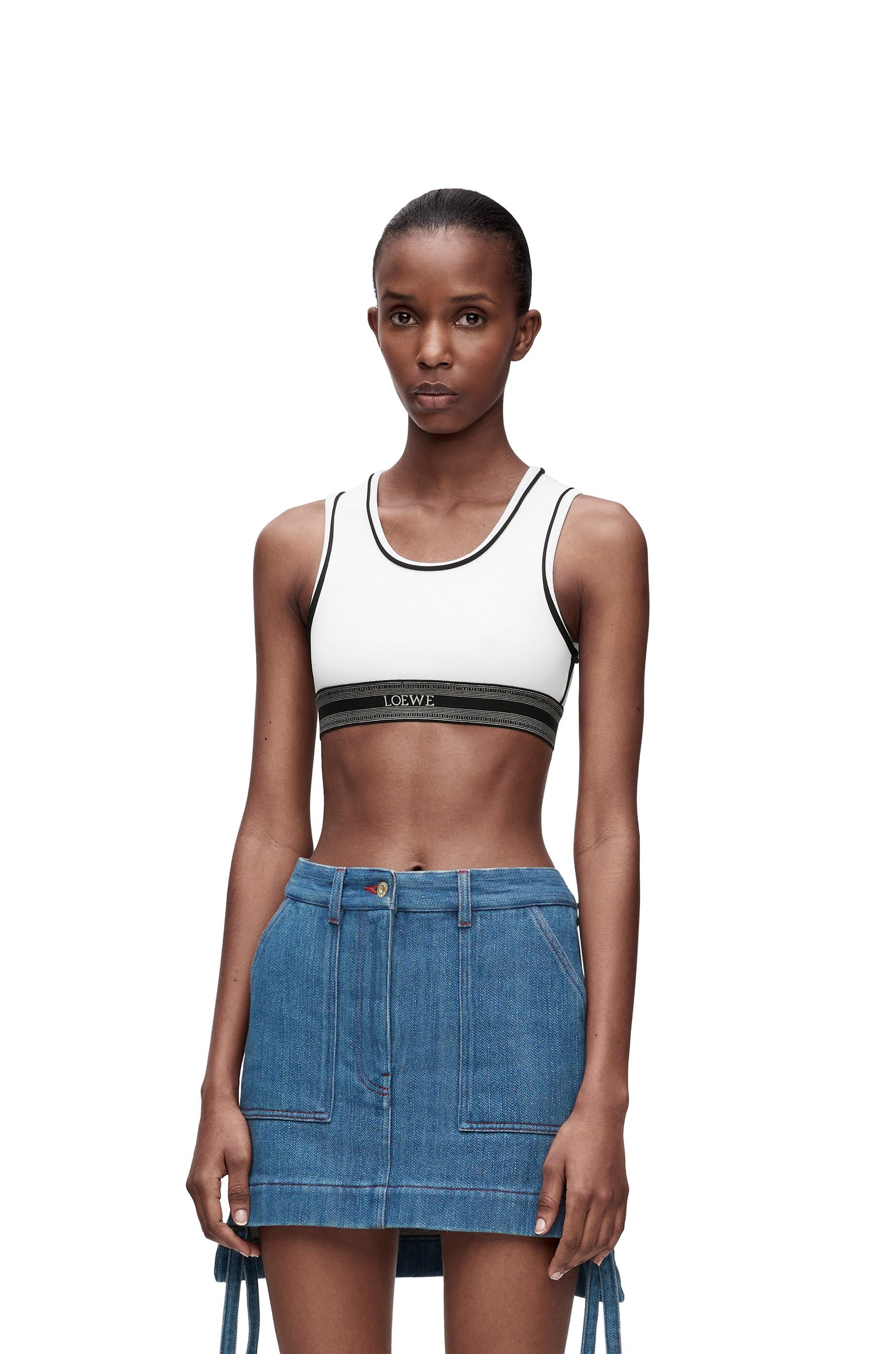 Cropped tank top in viscose - 3