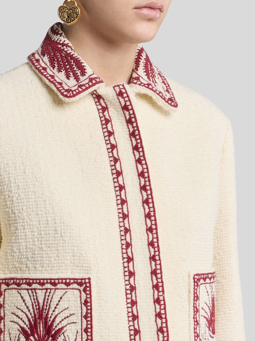 EMBROIDERED BOUCLÉ WOOL JACKET - 2