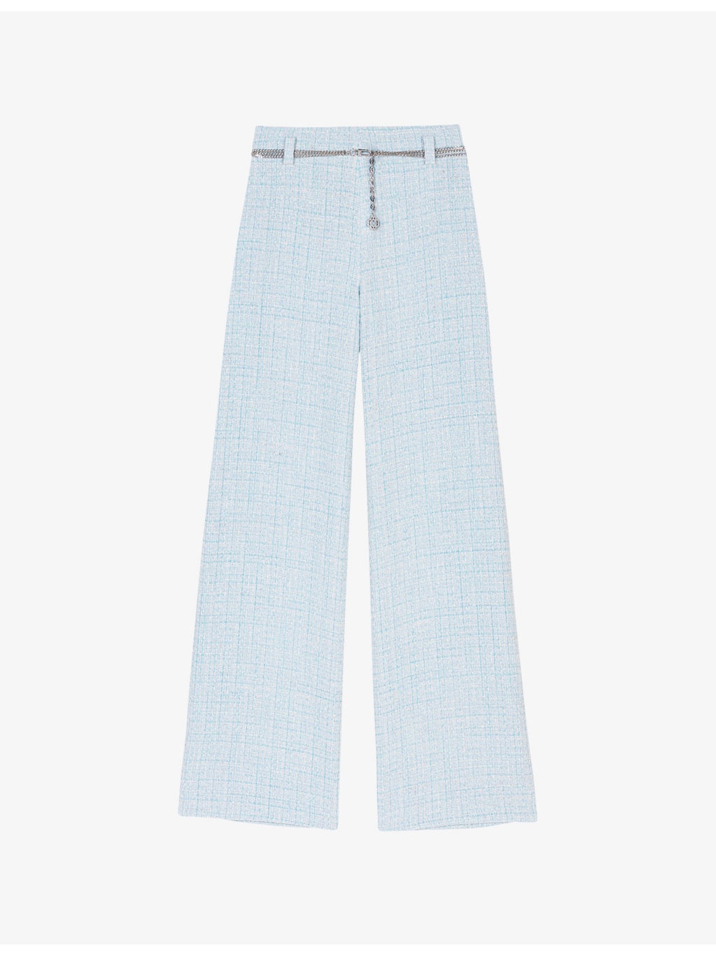 Chain-Belt Mid-Rise Tweed Trousers - 1