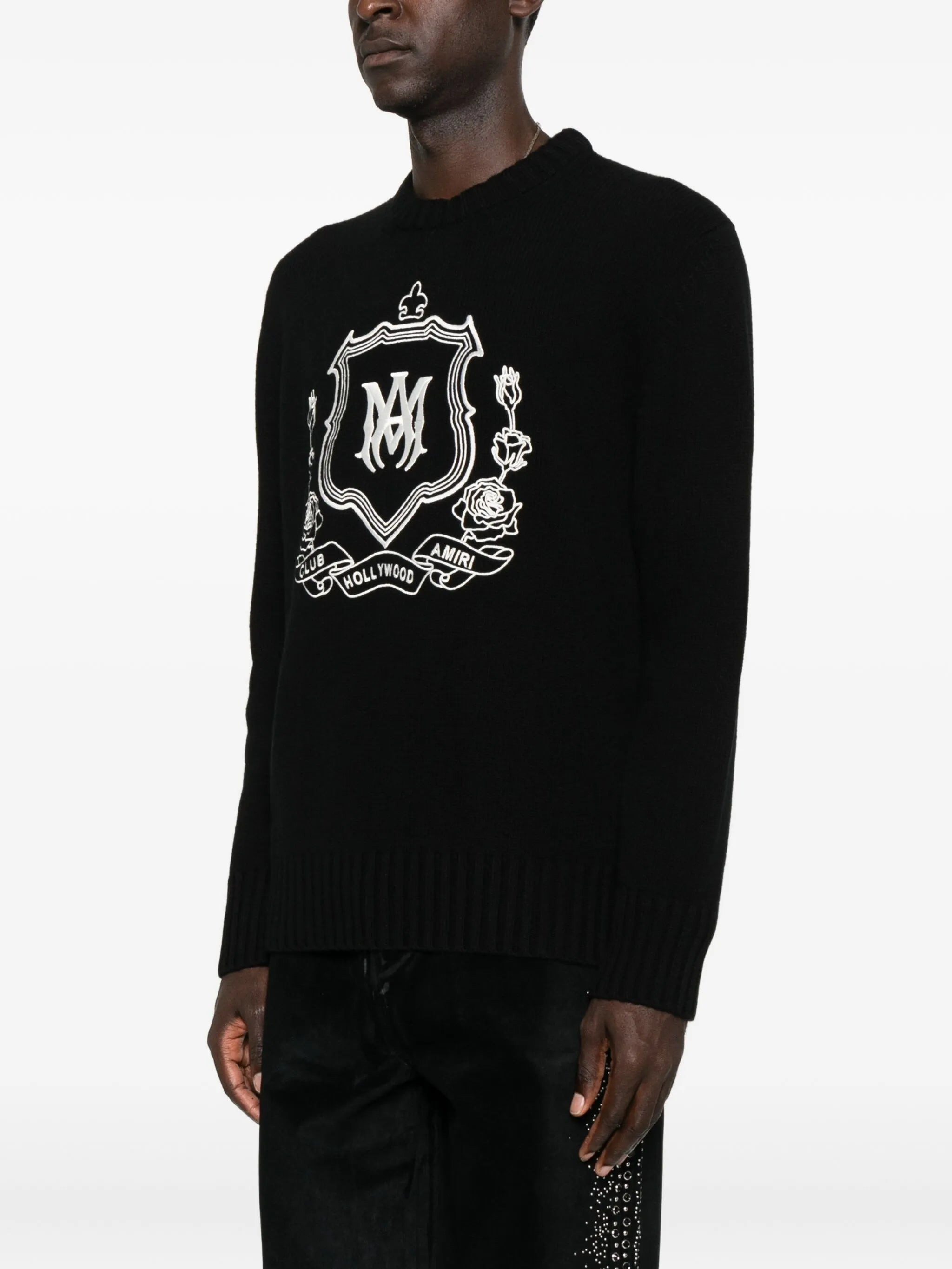 crest-print sweatshirt - 3