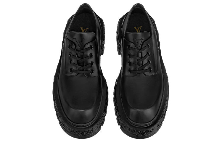 LOUIS VUITTON LV Platform Lace Up Loafers 'Black' 1AAHAT - 2