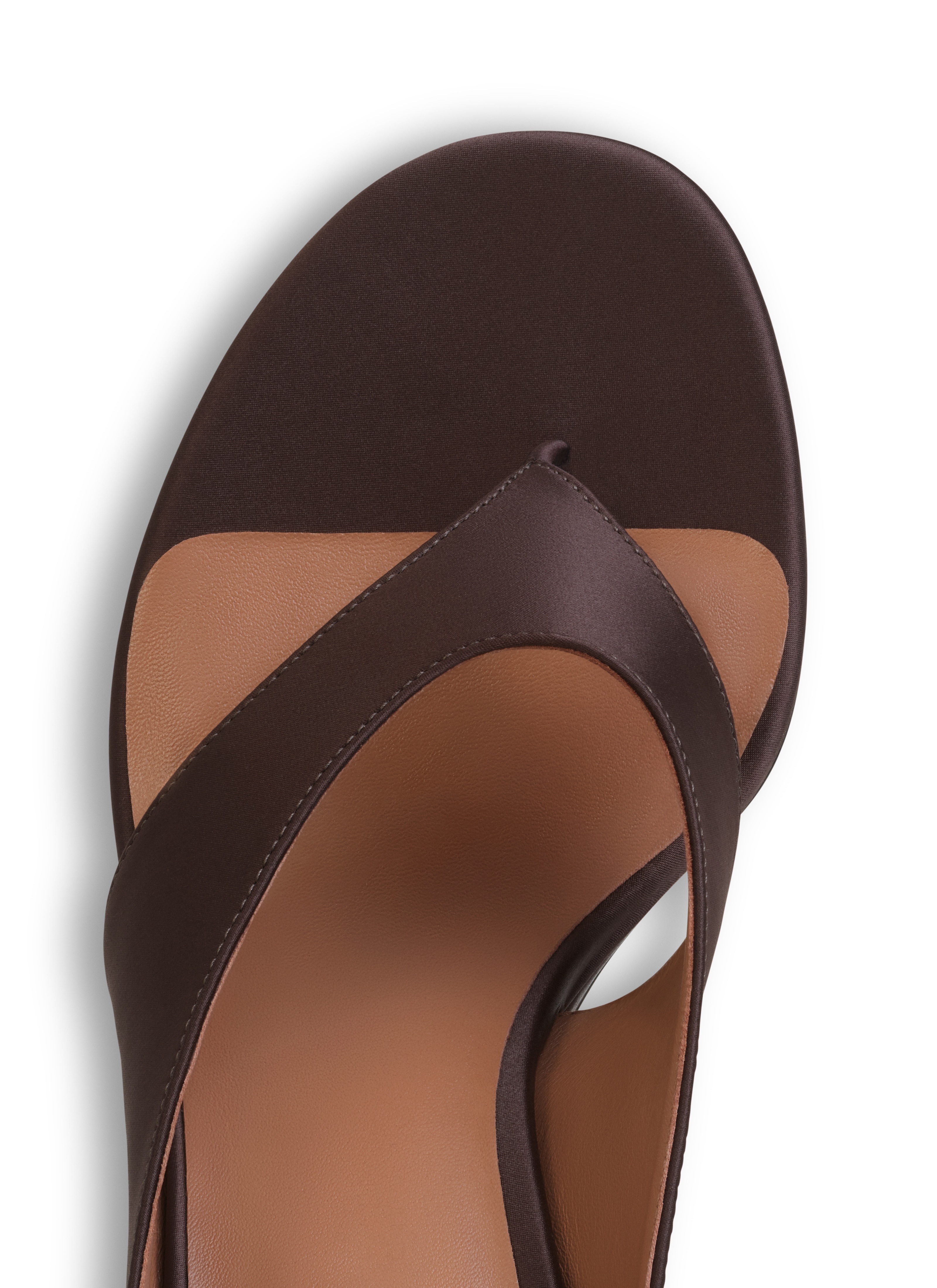 CUBE THONG MULES IN SATIN - 4