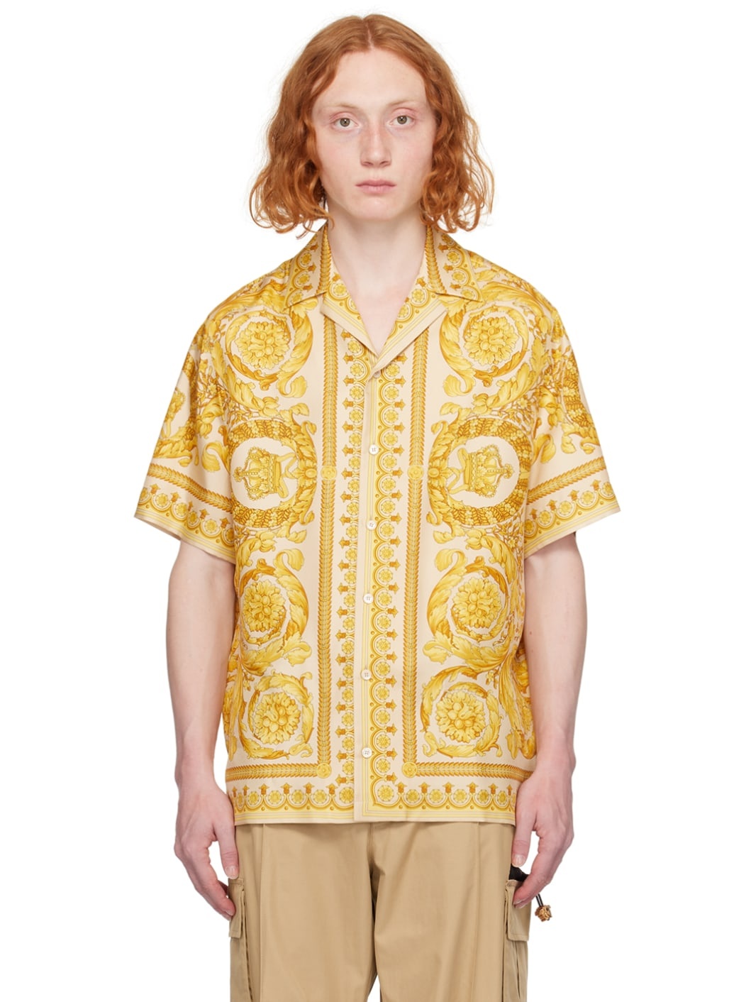 Beige & Yellow Barocco Shirt - 1