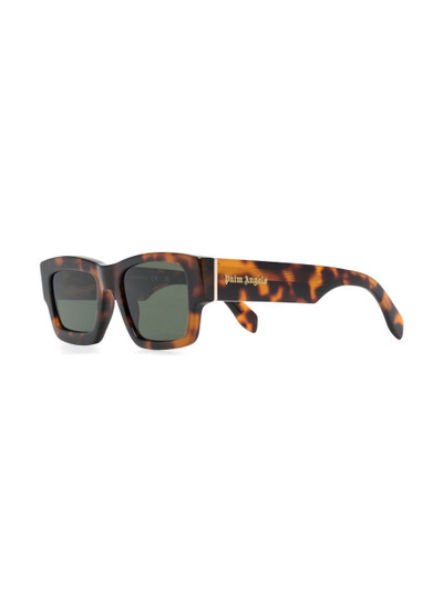 Palm Angels tortoiseshell-effect square-frame sunglasses outlook