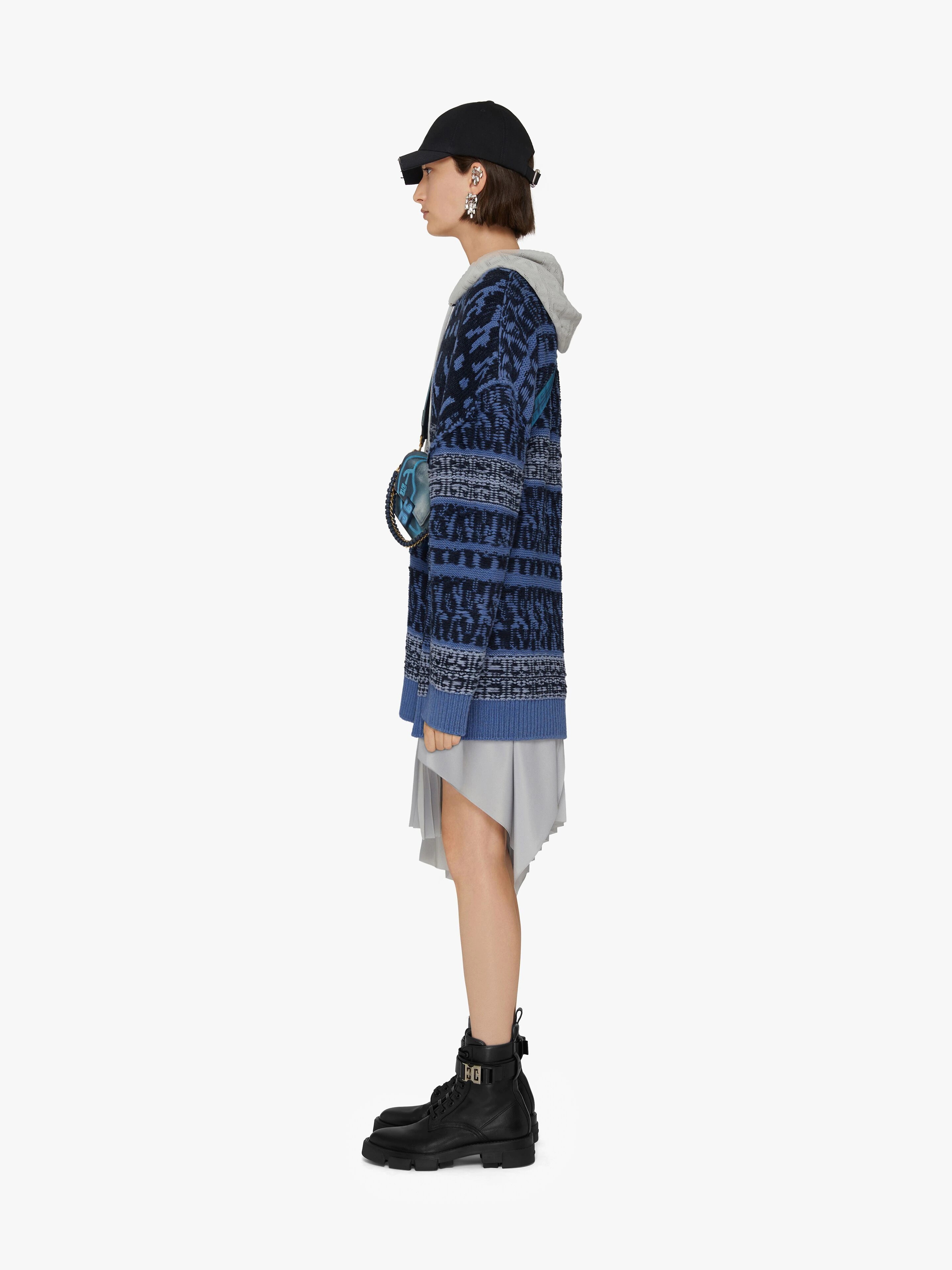 SWEATER IN WOOL WITH PATCHWORK EFFECT - 3