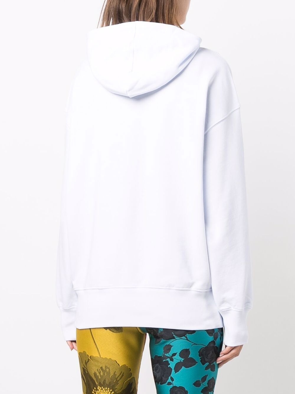 logo-print cotton hoodie - 4
