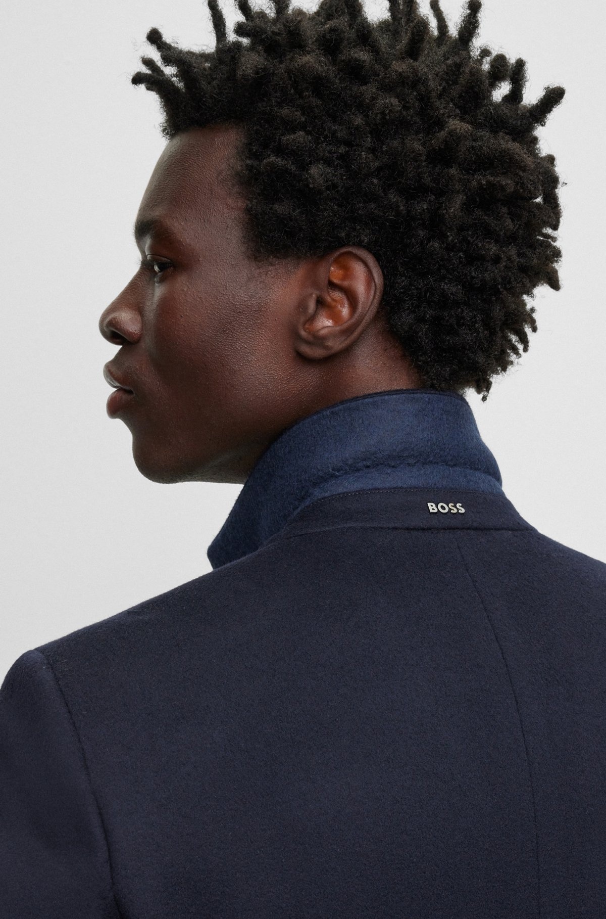SLIM-FIT COAT IN VIRGIN WOOL AND CASHMERE - 7