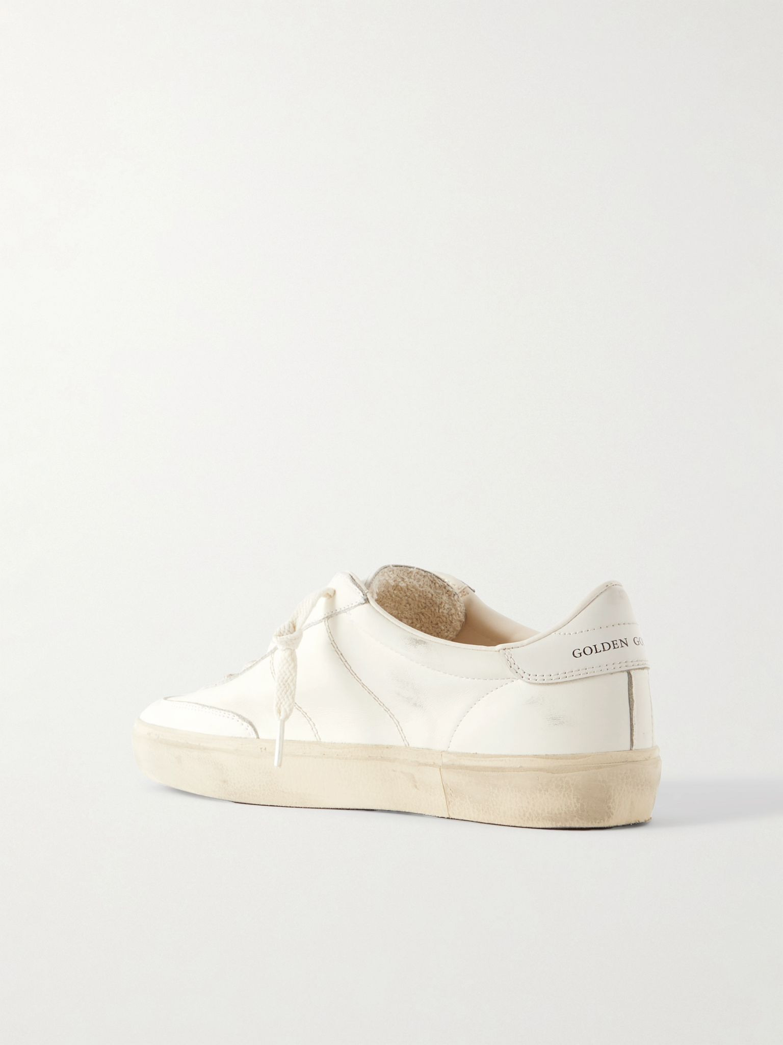 Soul-Star logo-print distressed leather sneakers White - 3