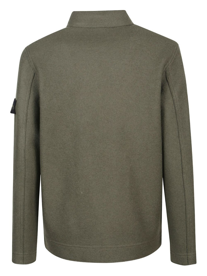 Stone Island patch-pocket wool shirt jacket outlook