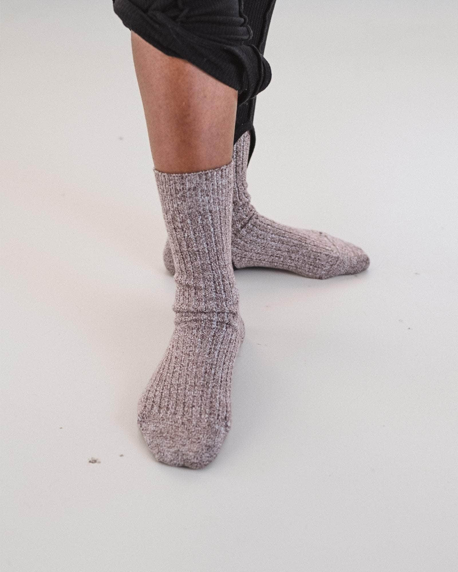 Pack - 3 Rib Overankle Socks - Textured Organic Cotton - 4