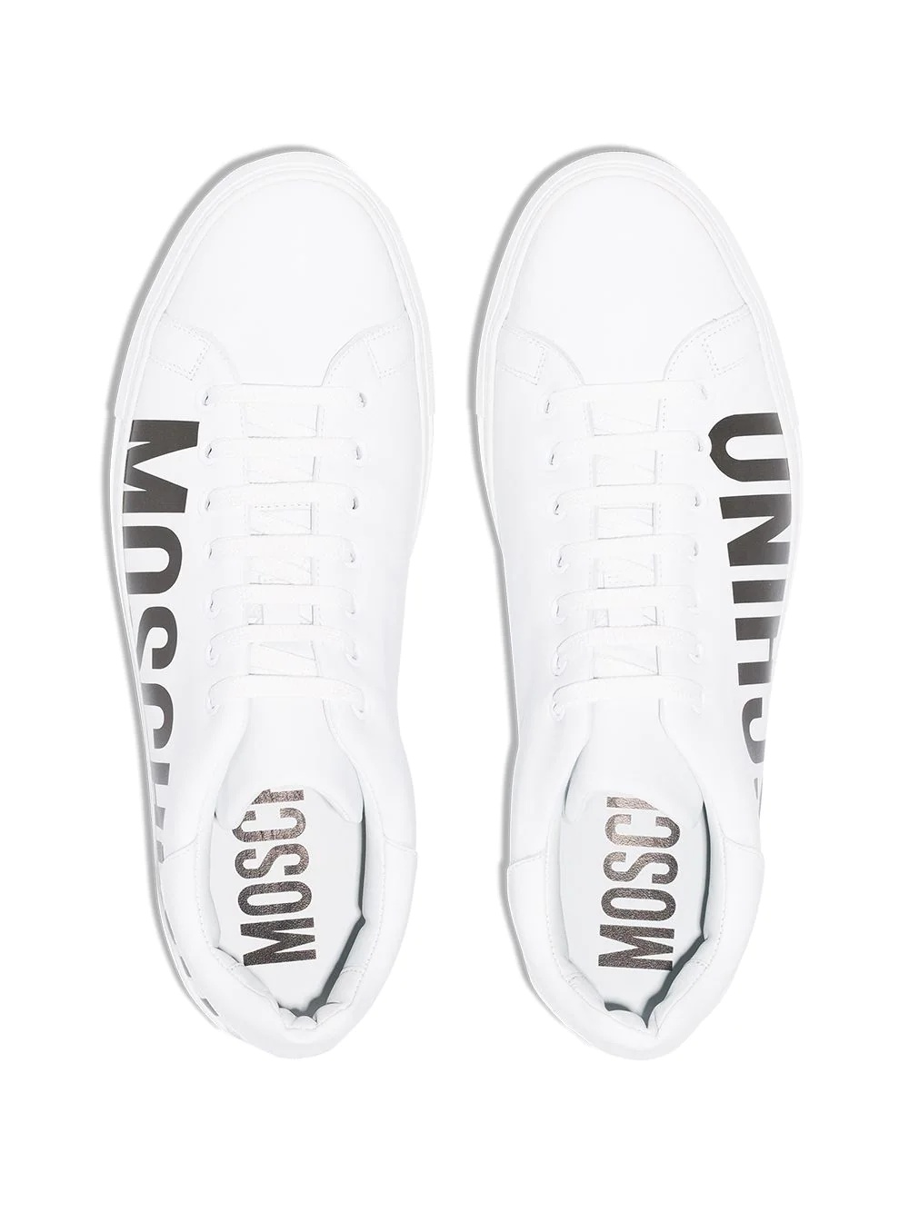 side logo print sneakers - 4