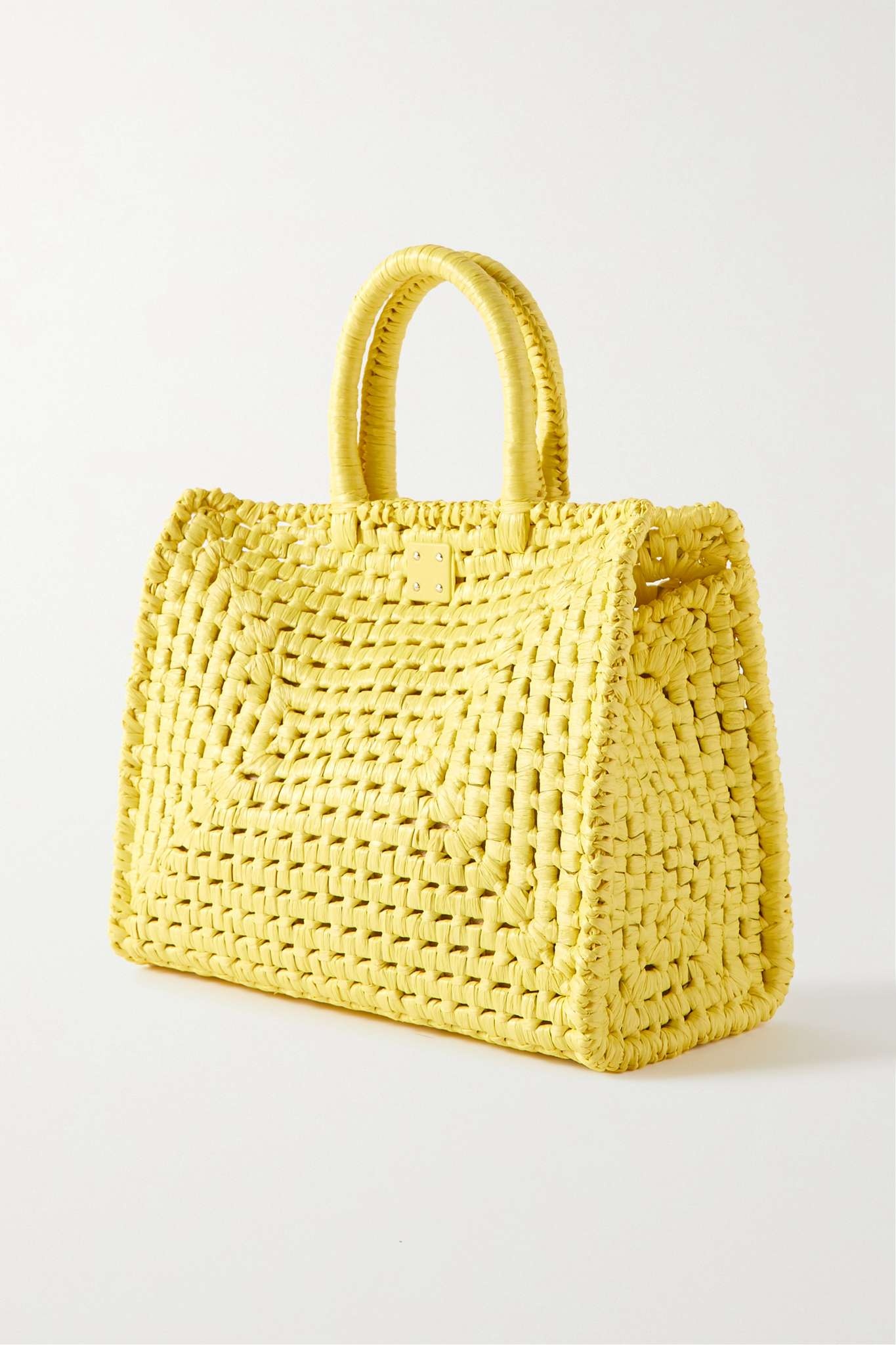 The Studio Basket woven raffia tote - 3