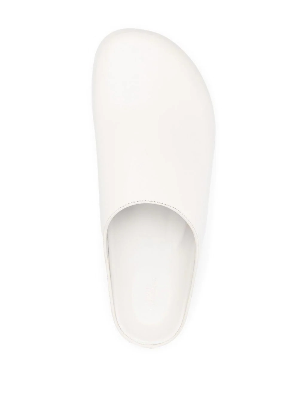 round-toe leather slippers - 4