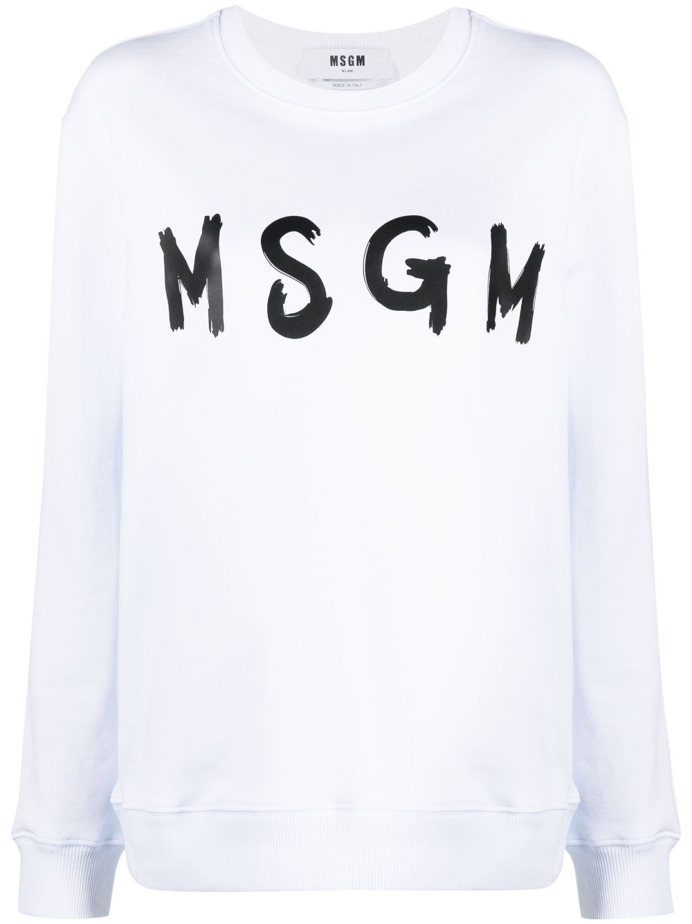 logo-print cotton sweatshirt - 1