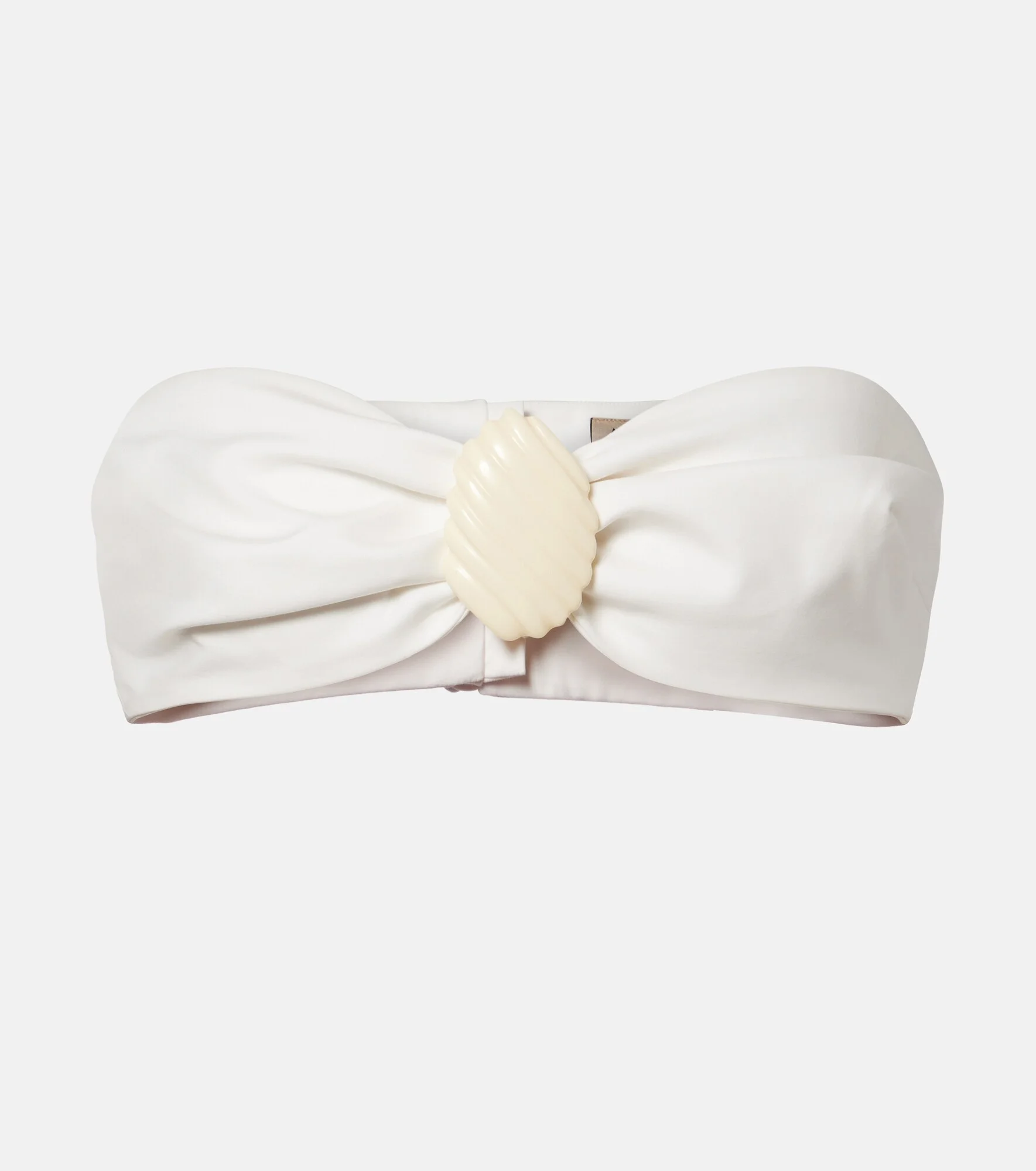 Embellished cotton-blend bandeau top - 1