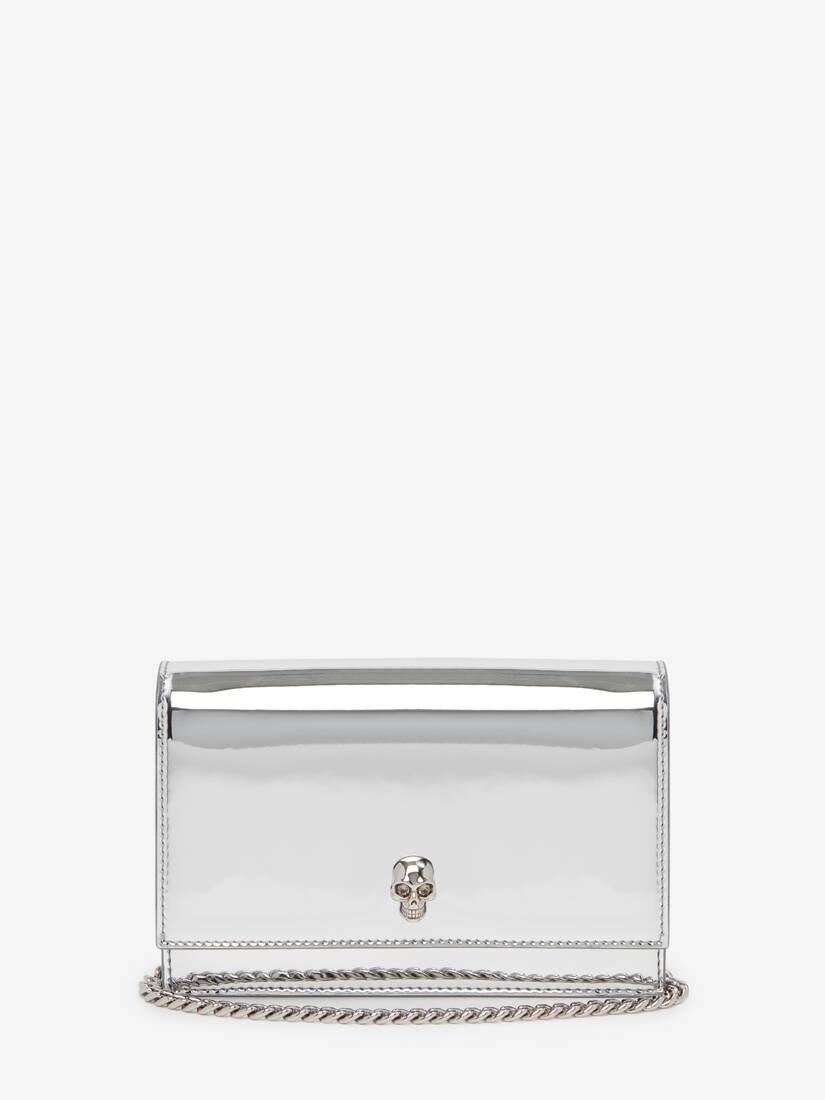 Women's Small Skull Bag in Silver - 1