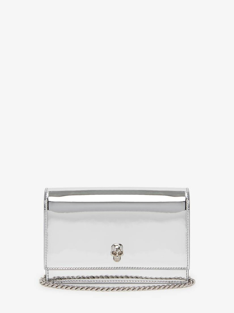 Women's Small Skull Bag in Silver 1