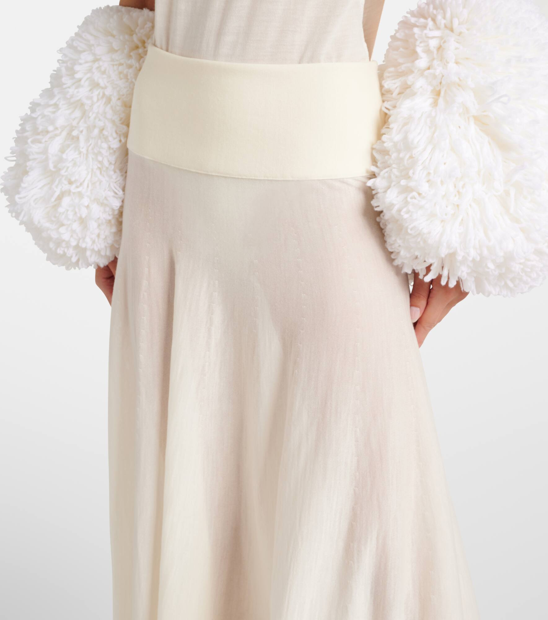 Wool-blend midi skirt - 4