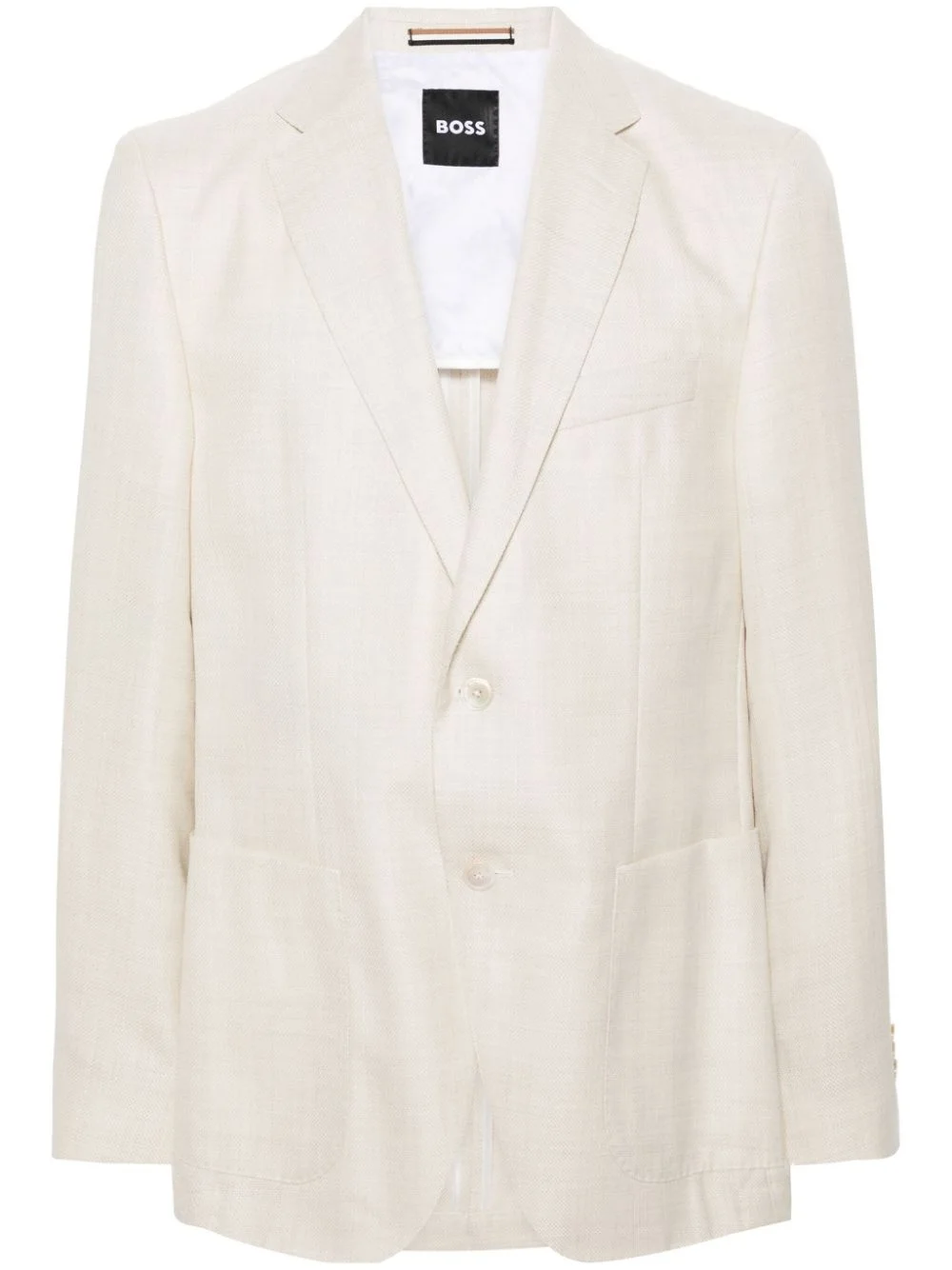 notched-lapels single-breasted blazer - 1