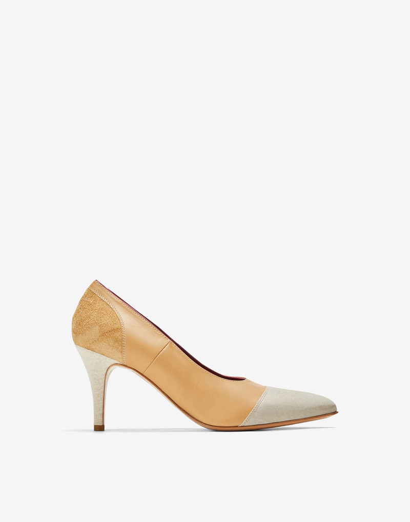 Inside out satin pumps 1