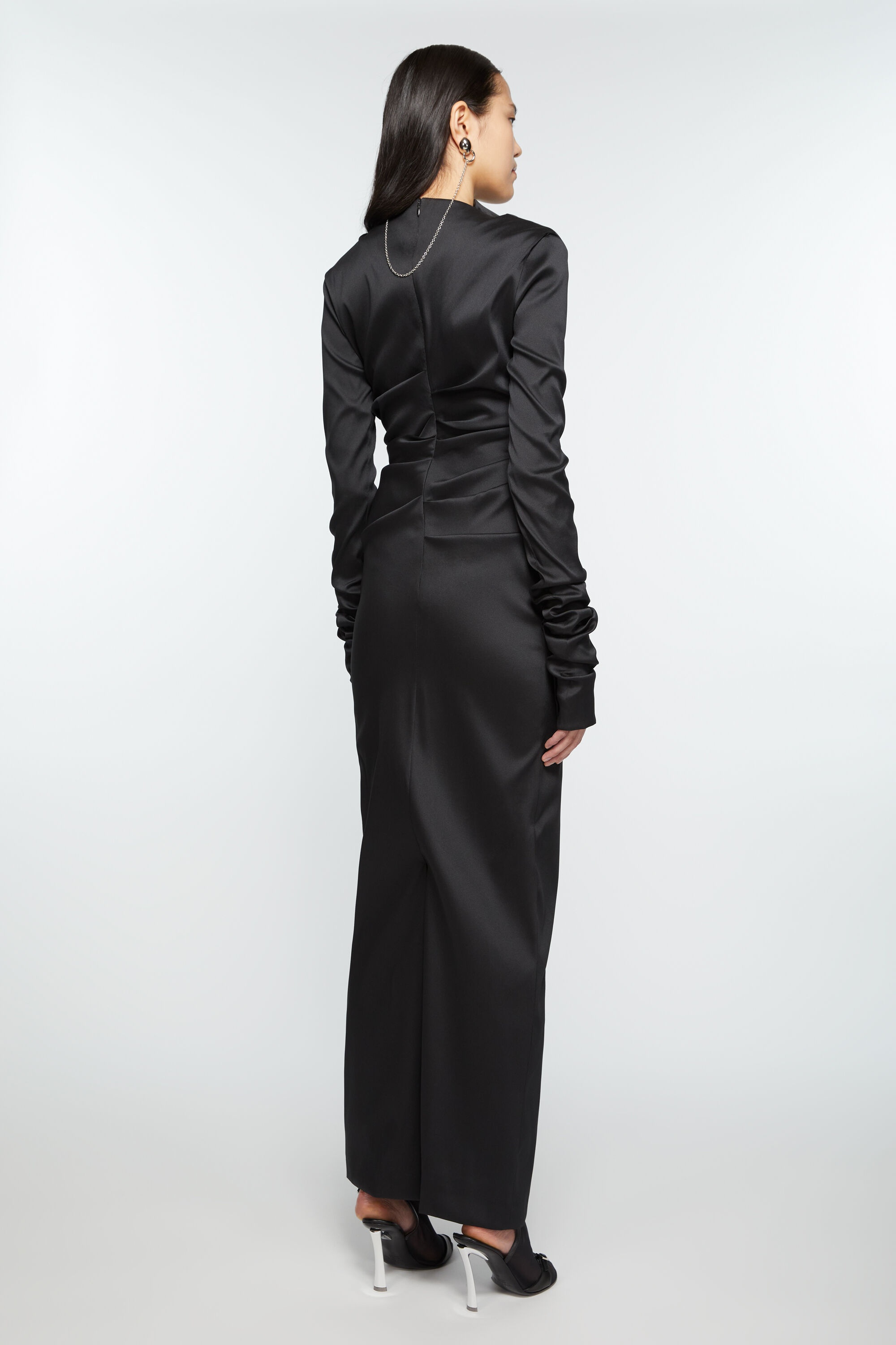 Draped dress - Black - 3