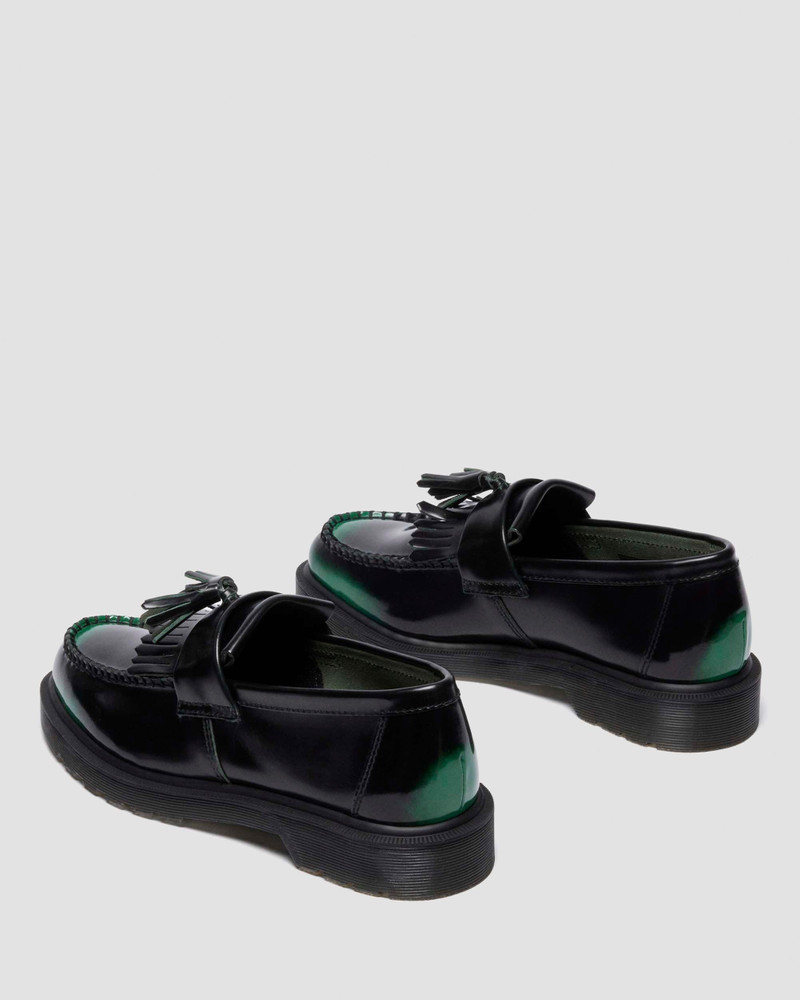 Adrian Arcadia Rub Off Leather Tassel Loafers 8