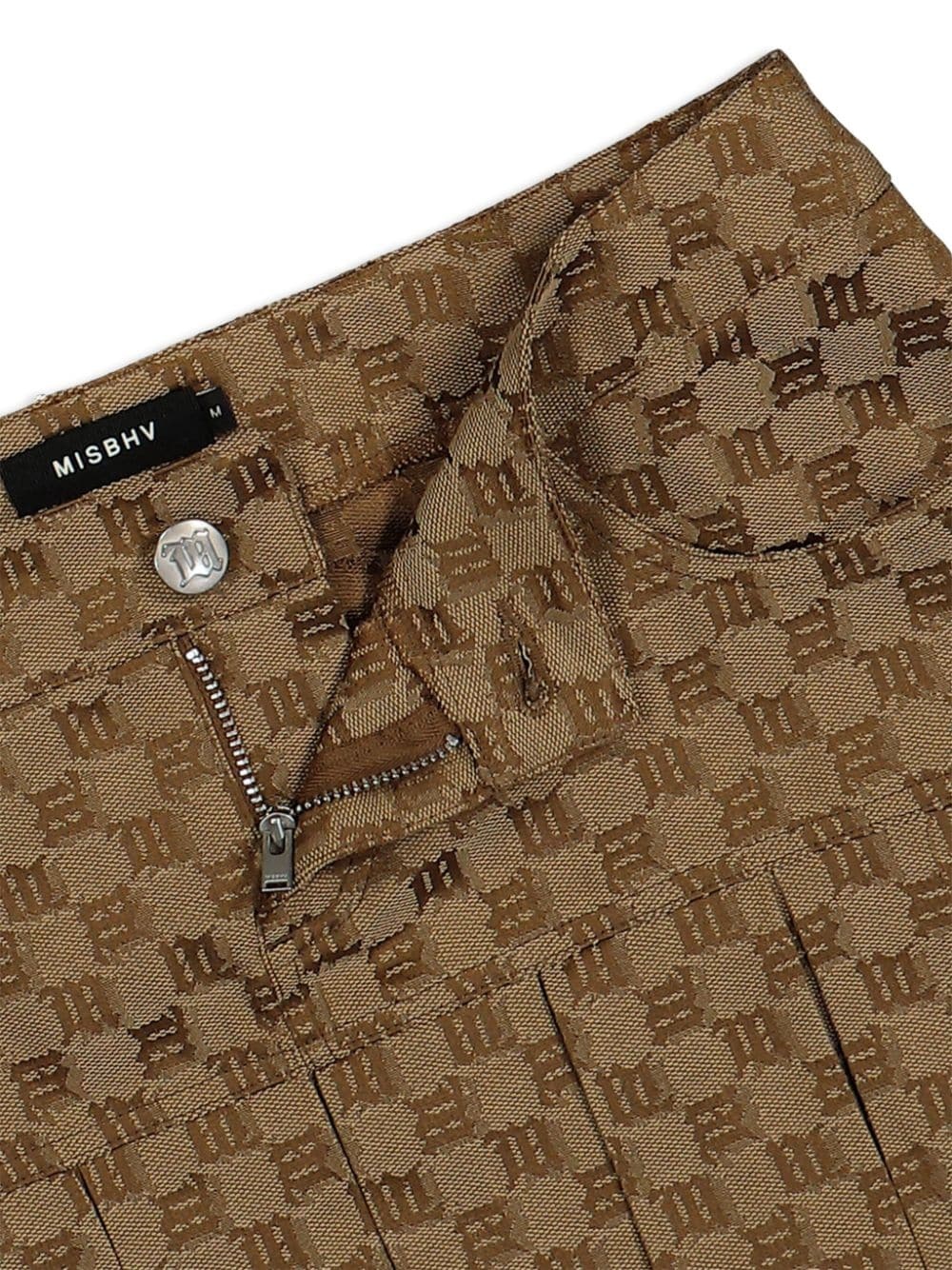 logo-jacquard mini skirt - 4